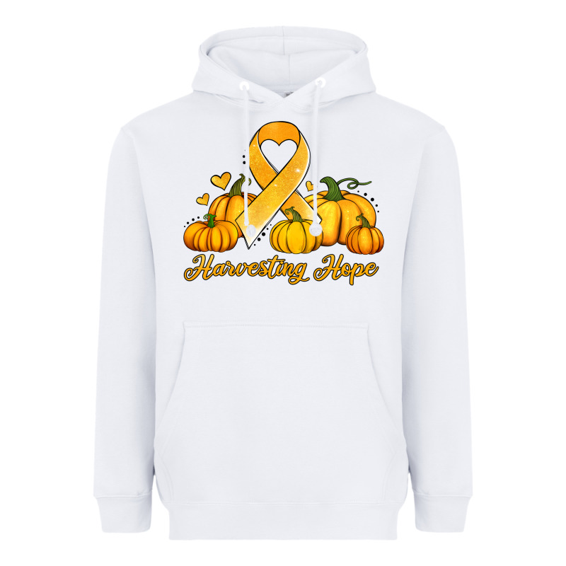 Childhood Cancer Awareness Month Harvesting Hope Heavyweight Hoodie by Jasminsmagicworld | Teevron
