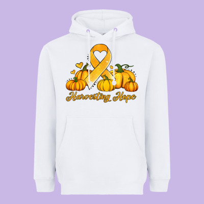 Childhood Cancer Awareness Month Harvesting Hope Heavyweight Hoodie Designed By Jasminsmagicworld