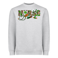 Heather Grey St. Patrick's Day Nurse Heavyweight Sweatshirt - RanaPortraitStore