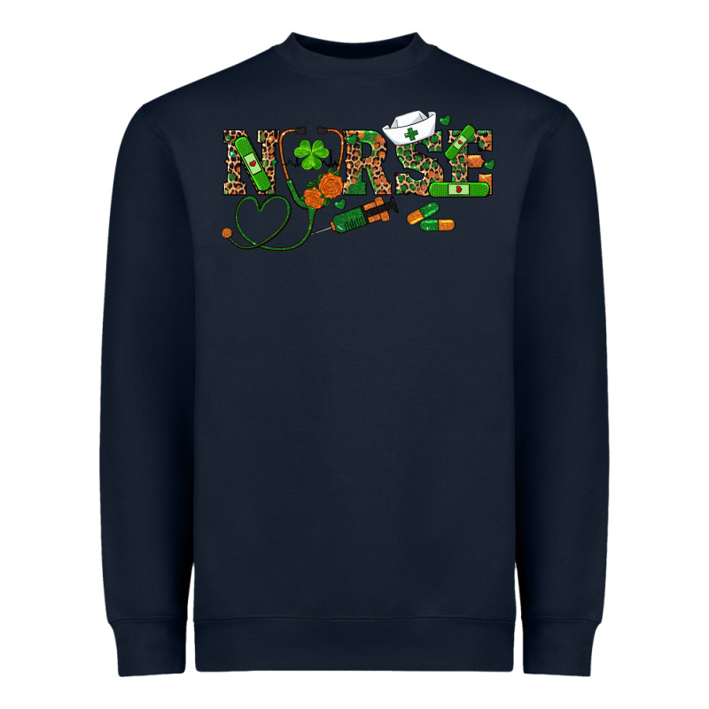 St. Patrick's Day Nurse Heavyweight Sweatshirt by RanaPortraitStore | Teevron