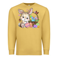 Antique Gold easter bunny Premium Sweatshirt - MaliasSmallBusiness