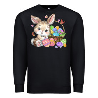 Black easter bunny Premium Sweatshirt - MaliasSmallBusiness