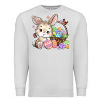 Dove Grey easter bunny Premium Sweatshirt - MaliasSmallBusiness