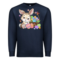 Navy easter bunny Premium Sweatshirt - MaliasSmallBusiness