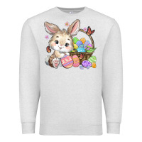 Oatmeal Heather easter bunny Premium Sweatshirt - MaliasSmallBusiness