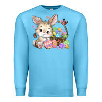 Ocean Blue easter bunny Premium Sweatshirt - MaliasSmallBusiness