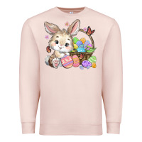 Pale Pink easter bunny Premium Sweatshirt - MaliasSmallBusiness