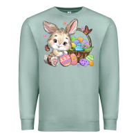 Seafoam easter bunny Premium Sweatshirt - MaliasSmallBusiness