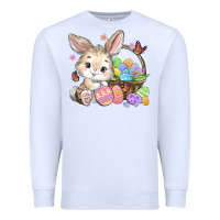 White easter bunny Premium Sweatshirt - MaliasSmallBusiness