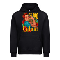 Black hundred percent latina strong woman Urban Hoodie - Jasminsmagicworld