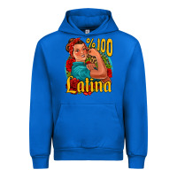 Cobalt hundred percent latina strong woman Urban Hoodie - Jasminsmagicworld