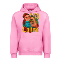 Fuchsia Pink hundred percent latina strong woman Urban Hoodie - Jasminsmagicworld