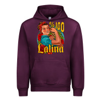 Mauve Wine hundred percent latina strong woman Urban Hoodie - Jasminsmagicworld