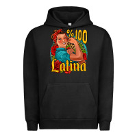 Pigment Black hundred percent latina strong woman Urban Hoodie - Jasminsmagicworld