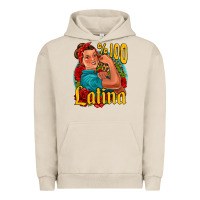 Pigment French Oak hundred percent latina strong woman Urban Hoodie - Jasminsmagicworld
