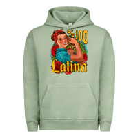 Pigment Oil Green hundred percent latina strong woman Urban Hoodie - Jasminsmagicworld