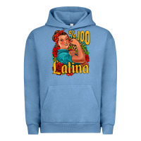 Pigment Pebble Blue hundred percent latina strong woman Urban Hoodie - Jasminsmagicworld