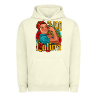 Pigment Pistachio hundred percent latina strong woman Urban Hoodie - Jasminsmagicworld