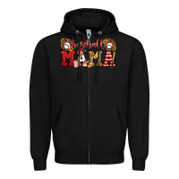Black baseball mama Zipper Hoodie - Jasminsmagicworld