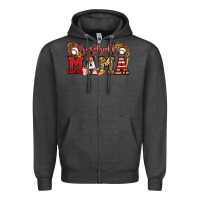 Charcoal Heather baseball mama Zipper Hoodie - Jasminsmagicworld