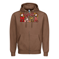 Chestnut baseball mama Zipper Hoodie - Jasminsmagicworld