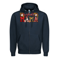 Navy baseball mama Zipper Hoodie - Jasminsmagicworld