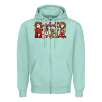 Seafoam baseball mama Zipper Hoodie - Jasminsmagicworld