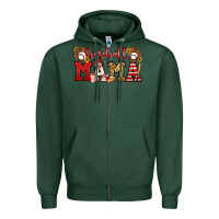 Sports Green baseball mama Zipper Hoodie - Jasminsmagicworld