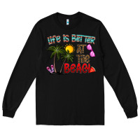 Black life is better at the beach Long Sleeve Tee - CowhideDigitalArt