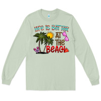Matcha life is better at the beach Long Sleeve Tee - CowhideDigitalArt