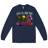Navy life is better at the beach Long Sleeve Tee - CowhideDigitalArt