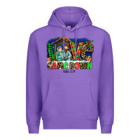 Purple Love Came  Down Luke 2 11 Premium Hoodie - MaliasSmallBusiness