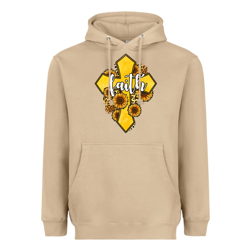 Faith Childhood Cancer Heavyweight Hoodie by Jasminsmagicworld | Teevron