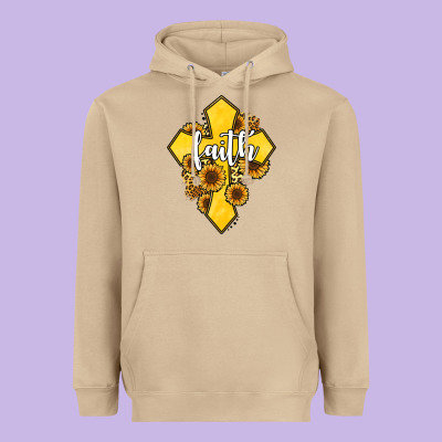 Faith Childhood Cancer Heavyweight Hoodie Designed By Jasminsmagicworld