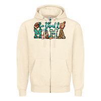 Sandshell American football mama Zipper Hoodie - Jasminsmagicworld