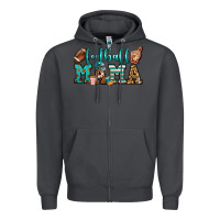Smoke American football mama Zipper Hoodie - Jasminsmagicworld