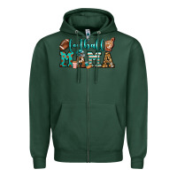 Sports Green American football mama Zipper Hoodie - Jasminsmagicworld