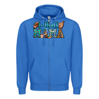 True Royal American football mama Zipper Hoodie - Jasminsmagicworld