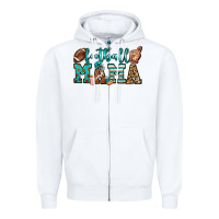 American Football Mama Zipper Hoodie | Teevron