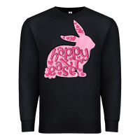 Black happy easter rabbit Premium Sweatshirt - MaliasSmallBusiness