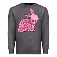 Charcoal Heather happy easter rabbit Premium Sweatshirt - MaliasSmallBusiness