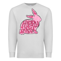 Dove Grey happy easter rabbit Premium Sweatshirt - MaliasSmallBusiness