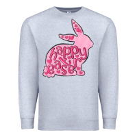 Heather Grey happy easter rabbit Premium Sweatshirt - MaliasSmallBusiness