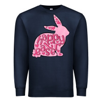 Navy happy easter rabbit Premium Sweatshirt - MaliasSmallBusiness