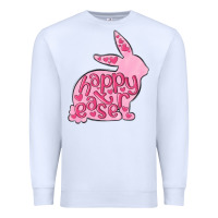 White happy easter rabbit Premium Sweatshirt - MaliasSmallBusiness