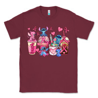 Burgundy breast cancer stitch coffee cups Classic Tee - AdoDesignShop