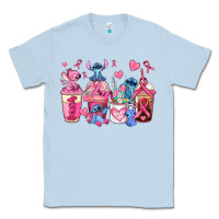 Dusty Blue breast cancer stitch coffee cups Classic Tee - AdoDesignShop