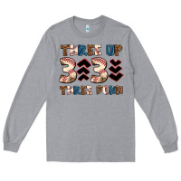 Heather Grey three up three down Long Sleeve Tee - AdoDesignShop