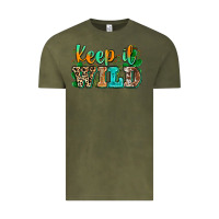 Vintage Olive keep it wild Vintage Tee - Zillion Design Studio