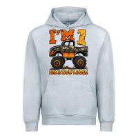 Heather Grey i'm one this is how i roll monster truck birthday Urban Hoodie - Jasminsmagicworld